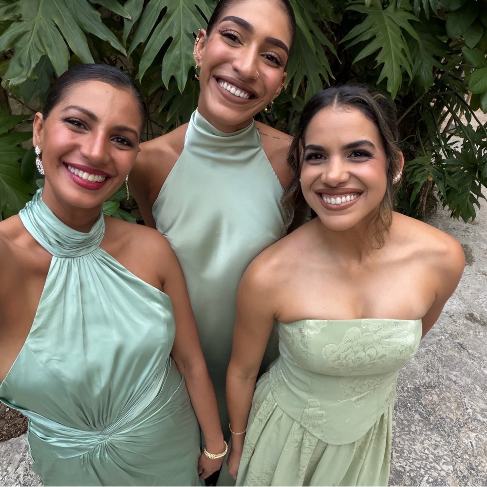 Anthropologie IEENA for Mac Duggal Chic Sage Halter Maxi Dress - Picture 12 of 12